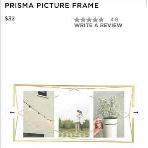 SOLD Two Umbra Prisma Frames (Matte Brass)